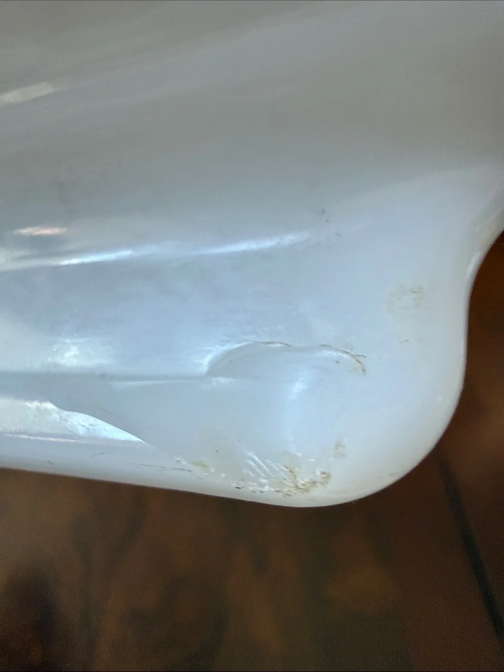 VTG Anchor Hocking Fire King #1409 milk glass backing loaf pan dish classic 1qt